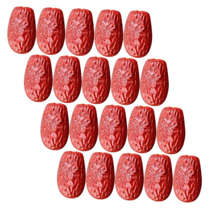 4 Sätze Simulierte Jujube Realistisches Datum Simulation Getrockneter Jujube Realistische Jujube Hochzeitsdeko Hochzeits Dekoration Falsches Obst Simulationsfrucht PVC 30 Stück *