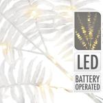 Struik met ledverlichting om neer te zetten, stabiele kunststof struik, 16 warmwitte leds met timerfunctie, op batterijen werkende kerstdecoratie (top bladeren)