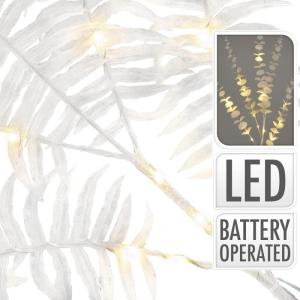 Struik met ledverlichting om neer te zetten, stabiele kunststof struik, 16 warmwitte leds met timerfunctie, op batterijen werkende kerstdecoratie (top bladeren)