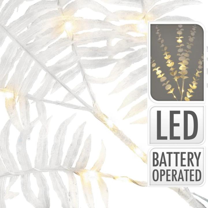Struik met ledverlichting om neer te zetten, stabiele kunststof struik, 16 warmwitte leds met timerfunctie, op batterijen werkende kerstdecoratie (top bladeren)