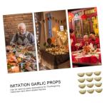 48 STK Simulierter Knoblauch Knoblauchflocken Prop Modell Künstliche Knoblauchzehen Modell Knoblauchzehen Geschälte Knoblauchzehen Grüner Knoblauch Knoblauch-Modell Küchendekor