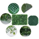 Kunstgras, plantenpanelen, heg, kunstmatige tuin, grasmat, gazon, gras, planten, muurhek, landschapsdecoratie, gras, tapijt, vloermat voor binnen, buiten, tuin, terras, balkon (40 