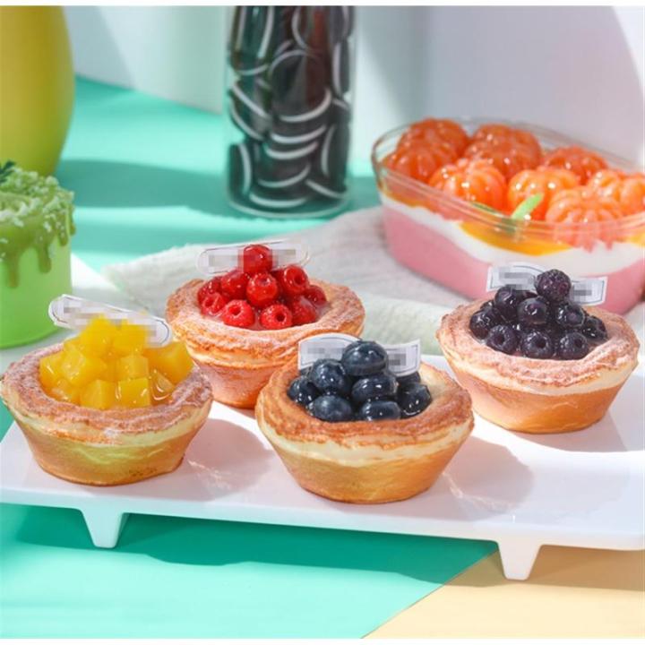 Nep Cake Kunsttaart 8 Stuks Simulatie Dessert Kunstei Taart Nep Dessert Simulatie Ei Taart Realistisch Eten (A)