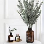 3 stuks kunstmatige eucalyptusplanten, , decoratie, eucalyptus met 5 takken, droogbloemen, decoratie voor woondecoratie, hoogte 87 cm