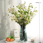 Kunstblumen Modernes Kunstblumenarrangement – ​​97 cm große Kunstblumen aus Kunststoff in Einer Glasvase für Wohnzimmer und Inneneinrichtung für jeden Anlass