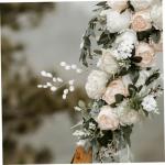 8 Stück Kristallperlen Blumen Hochzeit Pflanzen Perlen Blumenzweig Blumen Bastelperlen Acryl Blumenzweig Künstliche Blumenzweige Heimdekoration Hochzeit Blumen