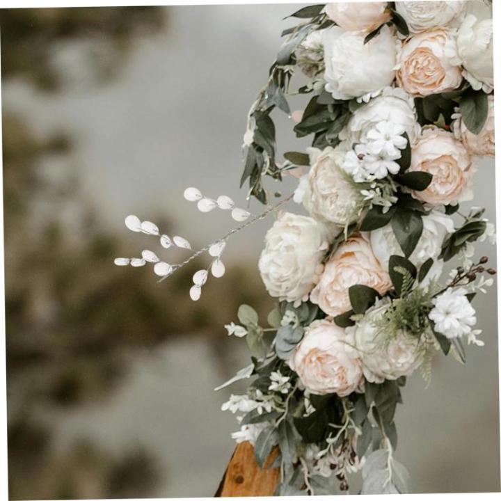 8 Stück Kristallperlen Blumen Hochzeit Pflanzen Perlen Blumenzweig Blumen Bastelperlen Acryl Blumenzweig Künstliche Blumenzweige Heimdekoration Hochzeit Blumen
