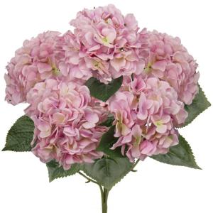 Grote hortensia, kunstbloemen, hortensia, kunstbloemen als echt, plastic hortensia, kunstmatige hortensia voor badkamer, woonkamer, decoratie, woondecoratie, bloemstuk, roze