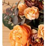 Kunstblumen Künstliche Blumen mit Topf, tragbare Blumenarrangements Kunstpflanze für Zuhause, Hochzeit, Party, Büro, Herzstück, Dekoration für jeden Anlass