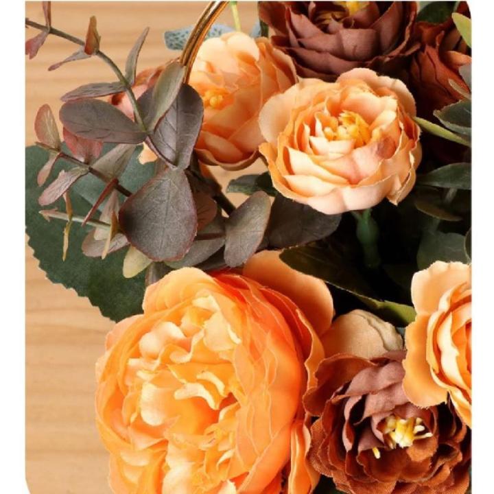 Kunstblumen Künstliche Blumen mit Topf, tragbare Blumenarrangements Kunstpflanze für Zuhause, Hochzeit, Party, Büro, Herzstück, Dekoration für jeden Anlass