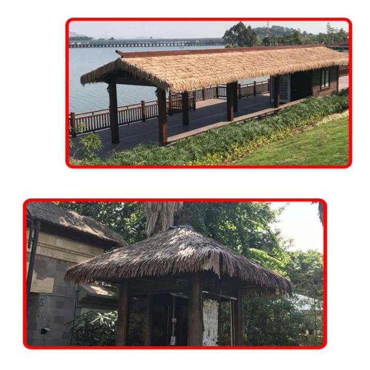Plastic simulatie stro dak decoratie tuin decoratief houten huis kunststro paviljoen PVC nep stro plastic simulatie stro kunststro (kleur: kleur 9, maat: 0,5 x 7 m)