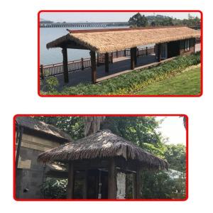 Plastic Simulatie Stro Dak Decoratie Tuin Scene Houten Huis Kunstmatig Stro Gazebo PVC Nep Stro Plastic Simulatie Stro Kunststro (Kleur: Kleur 7, Grootte: 0,5 x 10 m)