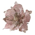 Glitzernder Weihnachtsstern, Weihnachtsbaumschmuck, hängende Dekoration für Weihnachtsbaum, Hochzeit, Party, Kranz, Dekoration (Rosa)