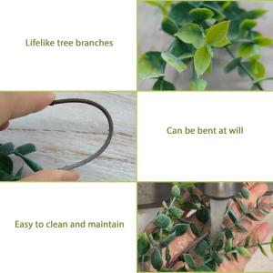 10 Pcs Künstliche Zweige Faux Zweige Grüne Zweig Blätter Fake Pflanze Zweige mit Blättern Realistische Pflanzen Zweige für Hochzeit, Schlafzimmer, Blumensträuße, Vasendekora