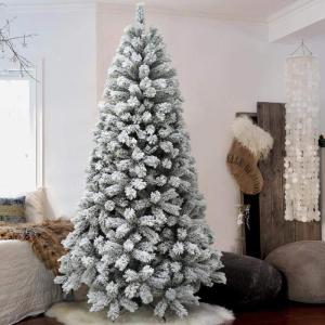 Weihnachtsbaum Royal Super Dicker Kiefer Grün Schnee Basis Kreuz Eisen Faltbar Hohe Qualität Zweige mit Schnee Einfache Montage Öffnung Regenschirm (210cm)