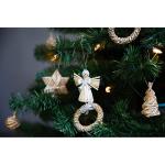 Kerstboom sieraden - stro hanger - 30-delige set - kerstboomhanger van natuurlijk materiaal