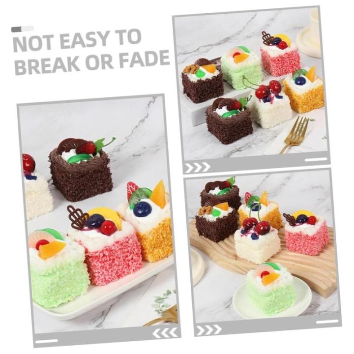 Fake Kuchen künstliche Kuchen 6 Stücke Simulation Kuchen Modell Kuchen Dekor Kühlschrank Magnet Shop Zubehör Dekorative Realistisches Essen