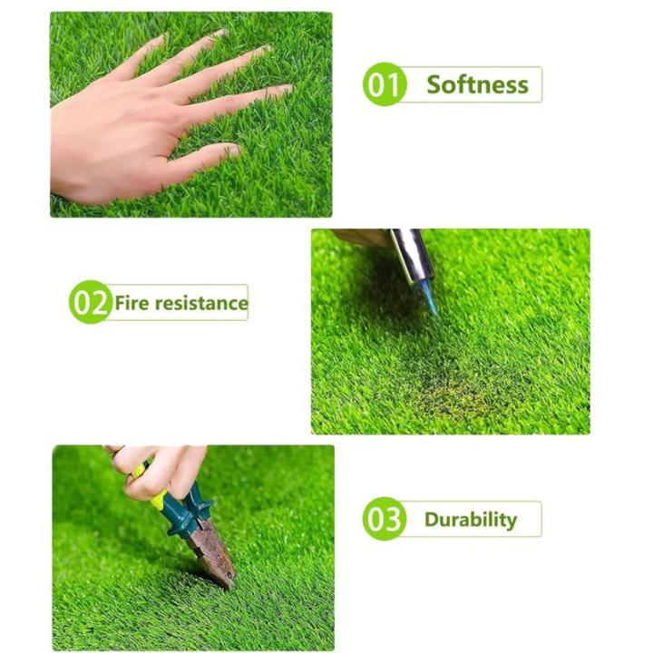 Realistische Kunstrasenmatte, 2 x 5 m, grüner Kunstrasenteppich für Garten, Rasen, Landschaft, Sommergras, langlebig und pflegeleicht, ideal für den Außenbereich