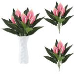 Deko Blumen Künstlich 6 Stück Künstliche Balkonpflanzen Unechte Blume Dekoration Innen Draussen Pflanzen UV Beständig Pflanzgefäß Dekoration für Haus Garten 1512