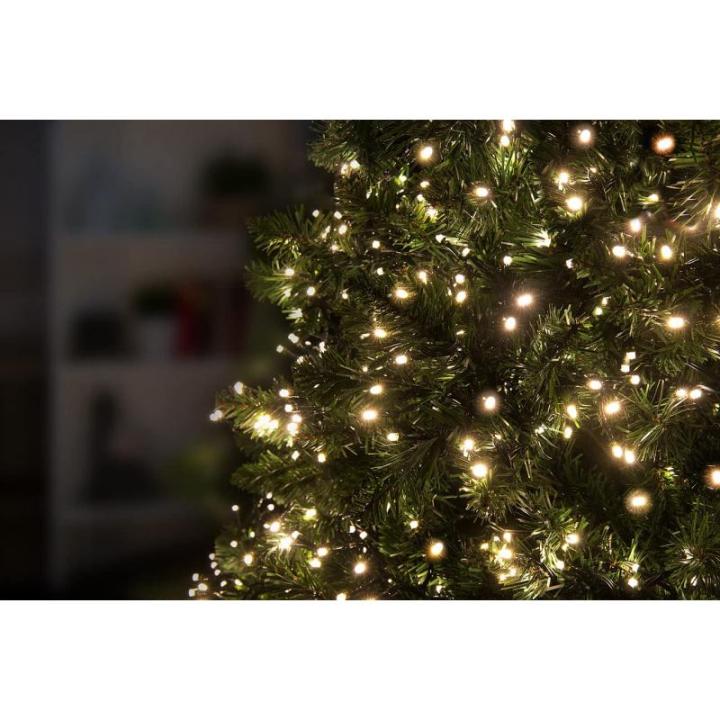 Boom: Kunstkerstboom, groen, 180 cm, 750 PVC-punten, 500 LEDs (kerstboom versierd)