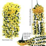 , Wisteria Slinger - 2 stuks Kunstbloem Wijnstok 90cm nep Blauweregen Hangende Wijnstok Bloem Wijnstok Sebruikt voor Feest Thuis Bruiloft DIY Opknoping Deco Huis Tuin feest Decor