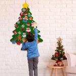 Kid Felt Christmas Tree | Wall Art Decor | Christmas Tree Wall Decor | Felt Christmas Tree | Christmas Tree For Kids Interactive Fun For Children's Rooms, Bedrooms, Dormitories