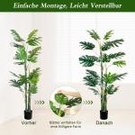 Monstera Monstera, 180 cm, ziet eruit als echt, Monstera decoratieve kunstplant voor thuis, woonkamer, slaapkamer, kantoor, tuin