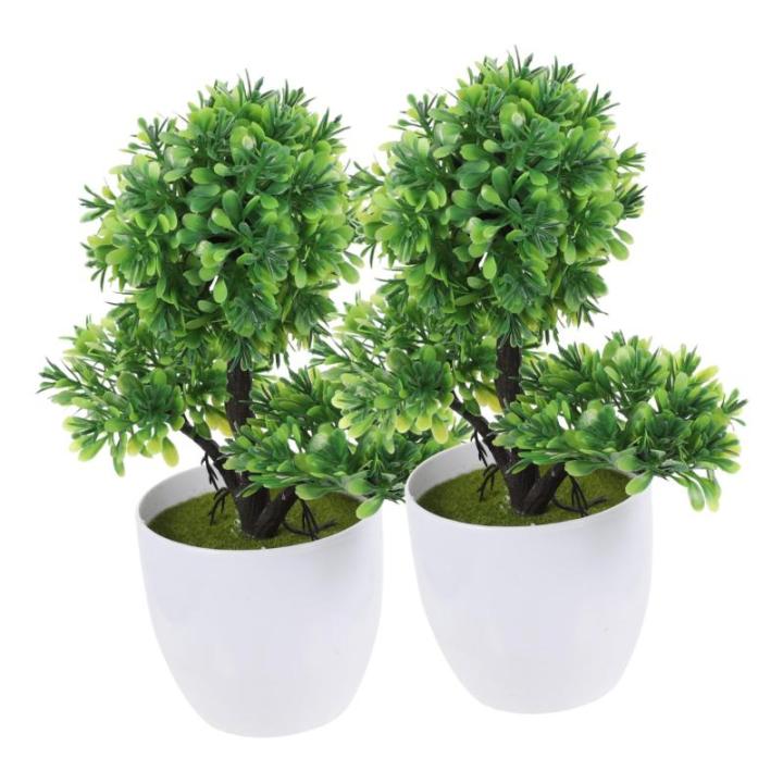6 STK Simulierte Topfpflanze Mini-pflanztöpfe Eingemachter Bonsai Falsche Pflanzenverzierung Künstlicher Formschnitt Künstlicher Topfbaum Künstliches Topfgras Green Plastik