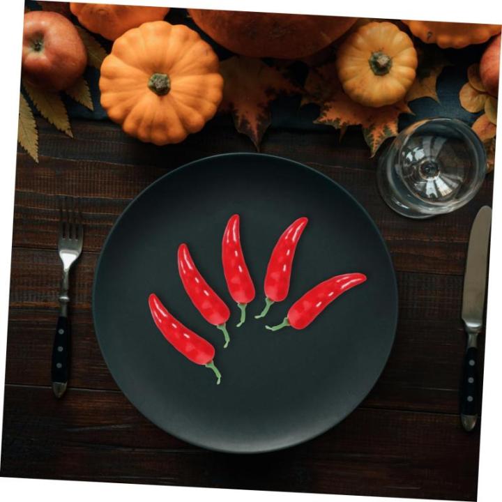 20 Stück Simulation Paprika Modell Gemüse Dekorationen Für Shop Simulation Paprika Falsche Chili Künstliche Paprika Spielzeug Requisite Simuliertes Chili Fake Chili Foto Requis