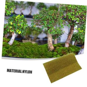 4 Stück Modell Rasen Gefälschter Rasen Schmücken Sandtisch Rasen Kunstrasen Mit Sandtisch Sand Tischgrasmatte Künstlicher Pflanzenrasen Sandtisch-Kunstrasen Khaki Nylon-rasenpa