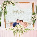 Blumen-Wandhintergrund, Seidenpaneel, Blumen-Wandpaneel, 12 Stück, weiße Blumen-Wandhintergründe, Hochzeit, 1,2 x 2,4 m, Blumenhintergrund für Floristen, Brautparty, Geburtstag