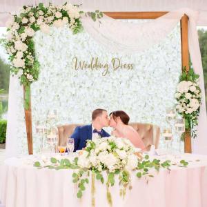 Blumen-Wandhintergrund, Seidenpaneel, Blumen-Wandpaneel, 12 Stück, weiße Blumen-Wandhintergründe, Hochzeit, 1,2 x 2,4 m, Blumenhintergrund für Floristen, Brautparty, Geburtstag