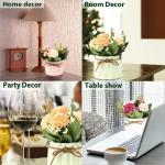 2 stuks kunstbloemen in pot, kunstbloemen, planten ter decoratie, hortensia, zijden bloemen, boeketten met keramische vaas, kunstplant, decoratie voor thuis, party, kantoor, bruilo