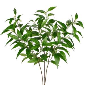 3er-set Eukalyptus Künstlich Kunstpflanze Kunstzweig künstliche Grünzweige, Weiche Weiße Beeren und üppige Blätter, 94 cm künstliche Eukalyptus-Sprays für Vasen, Körbe, Ho