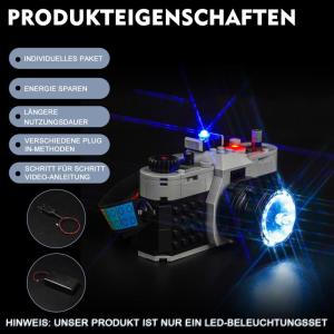 Ledlichtset compatibel met Lego Retro Camera 31147 (geen model), decoratieverlichtingsset compatibel met Lego Retro Camera Creatief speelgoed - standaard versie