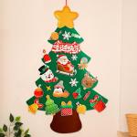 Filz-Weihnachtsbaum für Kinder,Filzbaum für Kinder zum Dekorieren - Weihnachtsbaum handgefertigte Lieferungen abnehmbare Ornamente - Kinder-Weihnachtsbaum, Weihnachtsbaum-Wandauf