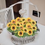 Dekoblumen Künstlich 20 Bündel Kunstblumen Deko Sonnenblumen Fake Blumen wie Echt für Hochzeit Geburtstag Blumenstrauß Garten Balkon Außen Innen Deko 1506