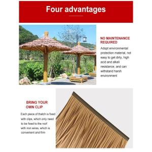 ZJGZDCPHDPB Palm Thatch Roll Künstliche Stroh Kunststoff Künstliche PVC Holzhaus Pavillon Fake Stroh Natürliche Dachdekoration Feuerfest Und Flammenhemmend Thatch Roll—0.5x0.5