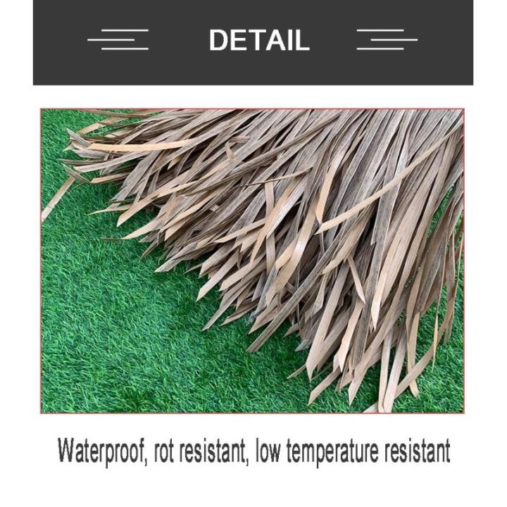 Palmgras rol Kunstmatige 100x50 cm/stuk Plastic Dak Dak Decoratieve Kunstmatige Strohuis Boerderij Nep Strohader Houten Huis Gazebo Decoratieve Strotegels Nep stro (Maat: 5 stuks)