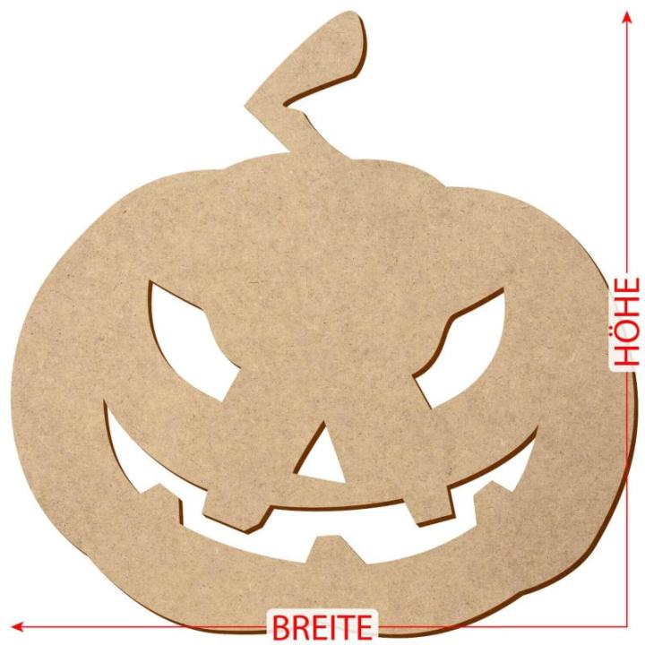 MDF Kürbis V4 - Zuschnitt 5-50cm Deko Basteln, Größe:48cm, Pack mit:100 Stück