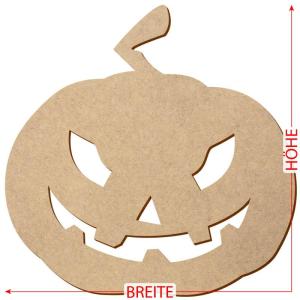 MDF Kürbis V4 - Zuschnitt 5-50cm Deko Basteln, Größe:50cm, Pack mit:100 Stück