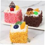Fake Kuchen künstliche Kuchen 6 Stücke Simulation Kuchen Modell Kuchen Dekor Kühlschrank Magnet Shop Zubehör Dekorative Realistisches Essen