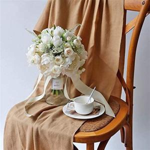 Hochzeitsstrauß for die Braut mit künstlichen Blumen, Hochzeitsstrauß aus Seidenrosen, weiße Hochzeitsblumen, Brautstrauß, künstliche Blumen, ein Hochzeitsstrauß for Brautju