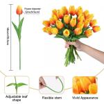 15 stuks kunsttulpen, kunsttulpen van latex, realistisch boeket van tulpen voor doe-het-zelf boeketten, bruiloft, babyfeestjes (zonsondergang)