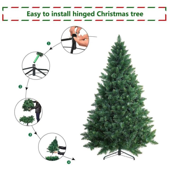 Künstlicher Weihnachtsbaum,300cm grüner Weihnachtsbaum, künstlicher Weihnachtsbaum, 2000 Zweige mit Metallständer, klappbare Zweige for einfache Montage, geeignet for Urlaubsde