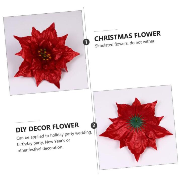 21 STK künstliche Blumen künstliche blüten Artificial künstliche weihnachtsblume Weihnachtsgirlanden blühen künstliche Pflanzen drinnen Weihnachtsdekorationen DIY Deko