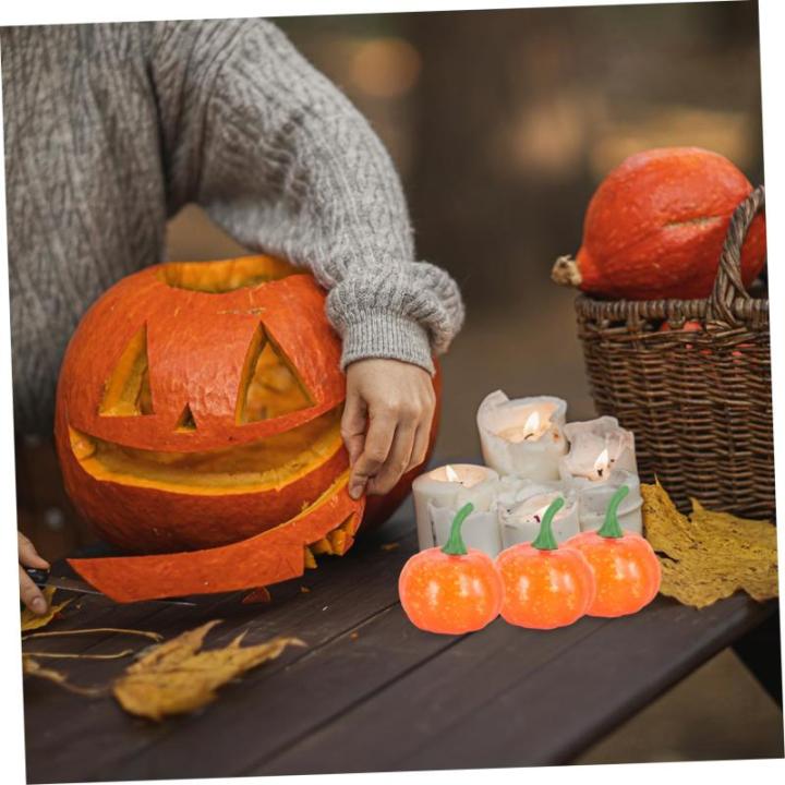 1 Satz Künstlicher Kürbis Mini-kürbisse Masse Kürbis-Fotografie-stütze Mini-kürbis-Ornamente Kleiner Halloween-kürbis Imitiertes Kürbisdekor Heimdekorationen Yellow Plastik