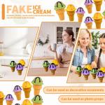 Künstliche Eisportionierer, realistische Simulation, Nachahmung von künstlichen Lebensmitteln, Desserts, Modellnachbildung, gefälschte Eiskugeln, Fotografie-Requisite für Zuhau