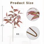 3er-Set Künstliche Eukalyptus Dekozweige Herbst, Künstliche Zweige Herbstlaub Thanksgiving Heimdekoration Indoor Outdoor Dekoration für Hausgarten Hochzeit Kamin Party, Erntedan