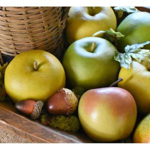 Kunstdecoratie van appel, levensecht plastic fruit, plastic vrucht, kunstfruit, fruit voor decoratie, etalage, huishouden, keuken, party, hotel, geel, 5 stuks (20-40 gram per stuk)